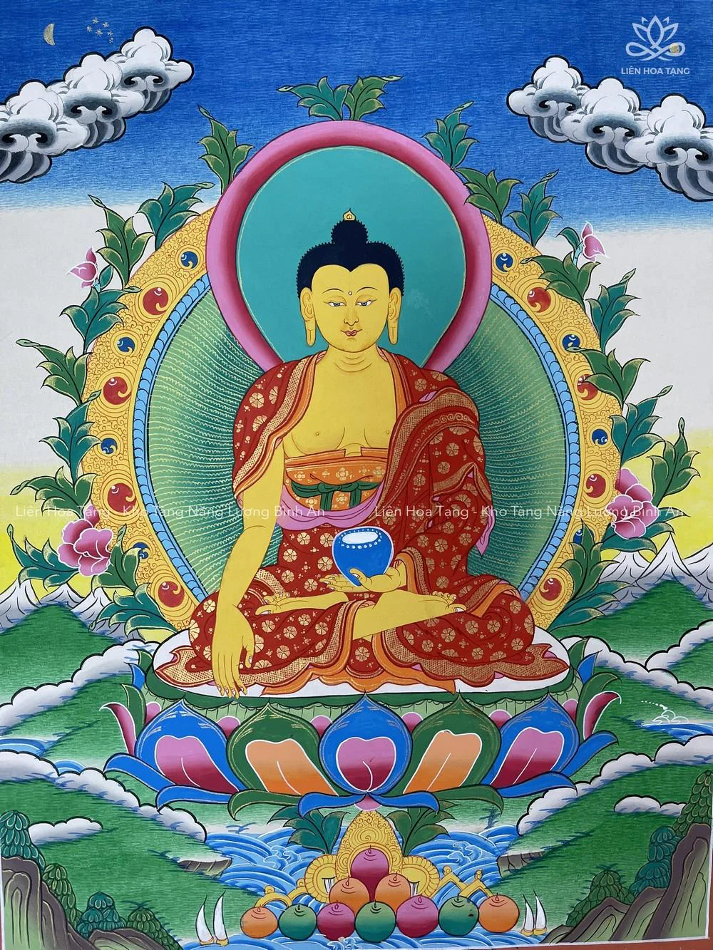 Thangka Đức Thích Ca Mâu Ni Phật - Hình ảnh 2