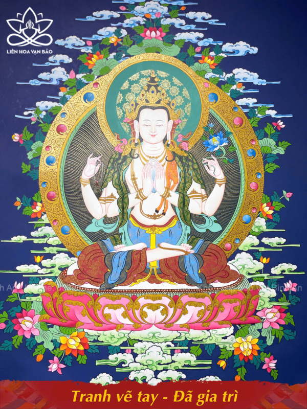 Thangka Ngài Quan Âm Tứ Thủ