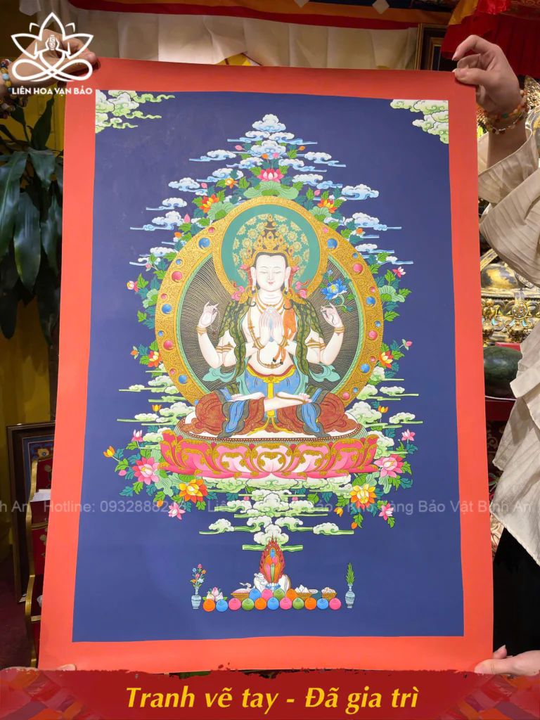 Thangka Quan Âm Tứ Thủ