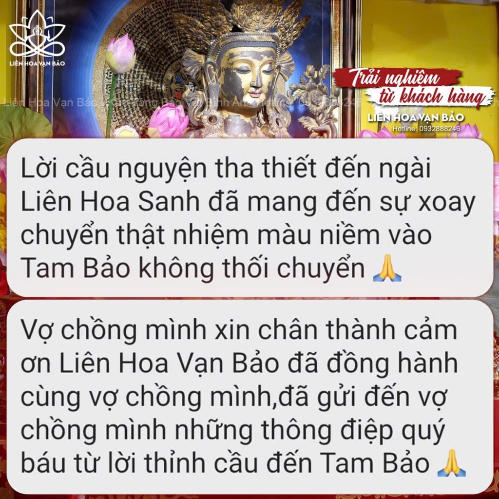 Feedback lời cầu nguyện Đức Liên Hoa Sanh