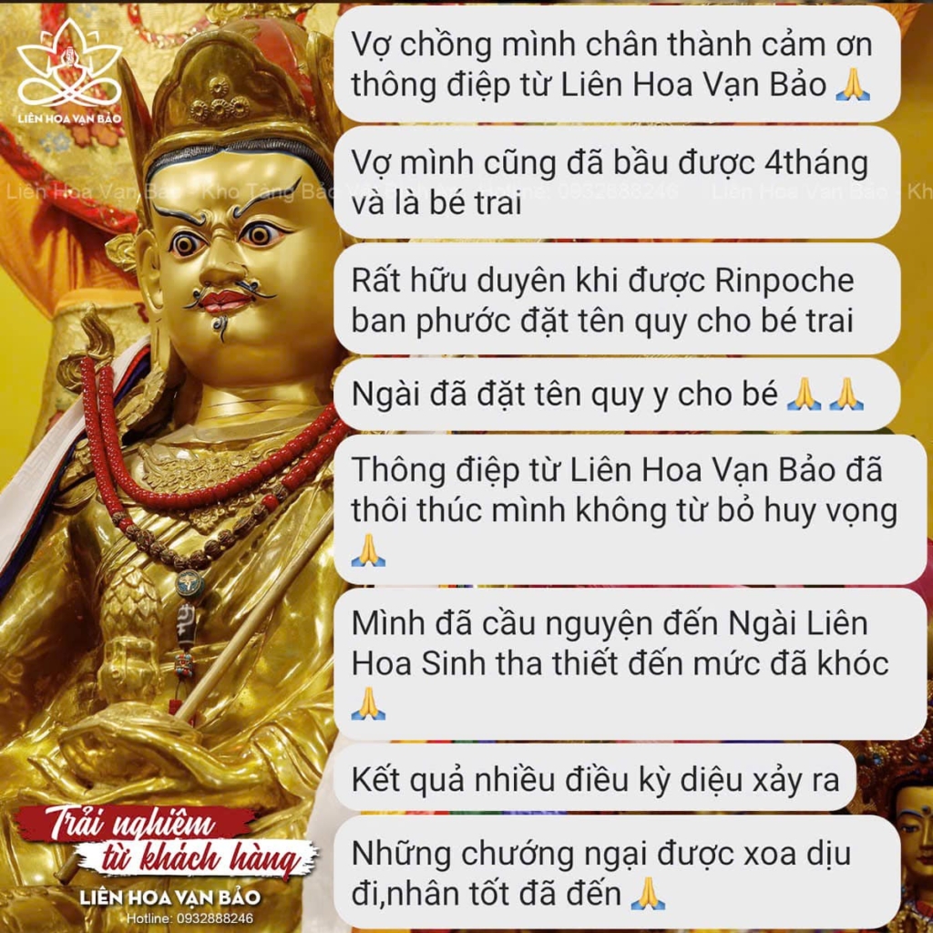 Chia sẻ của chị khách khi cầu nguyện Ngài Liên Hoa Sinh